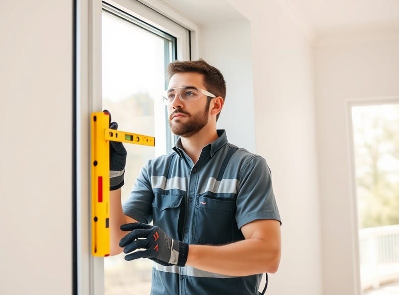 Residential window inspection in progress